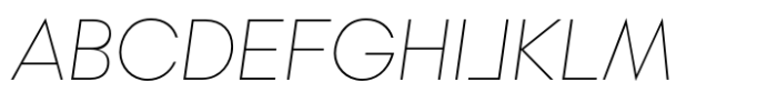 Rothek Thin Italic Font UPPERCASE
