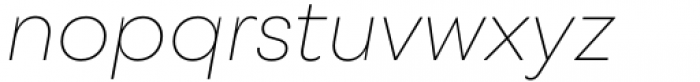 Rothorn Thin Italic Font LOWERCASE