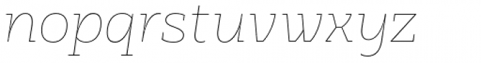 Rothwood Hairline Italic Font LOWERCASE