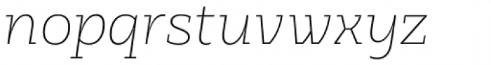 Rothwood Thin Italic Font LOWERCASE