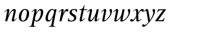 Rotis Serif Paneuropean 56 Italic Font LOWERCASE