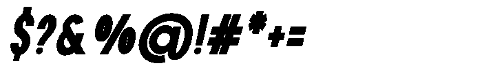 Rotorika Black Condensed Slanted Font OTHER CHARS