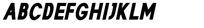 Rotorika Black Condensed Slanted Font UPPERCASE