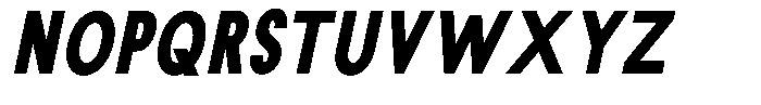 Rotorika Black Condensed Slanted Font UPPERCASE