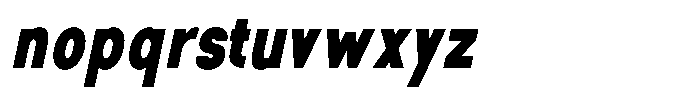 Rotorika Black Condensed Slanted Font LOWERCASE