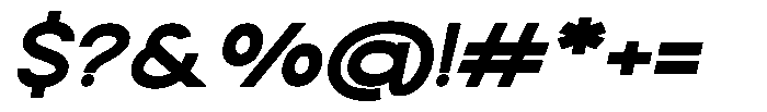 Rotorika Black Expanded Slanted Font OTHER CHARS