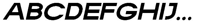 Rotorika Black Expanded Slanted Font UPPERCASE