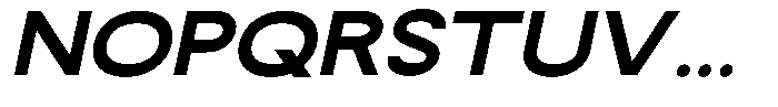 Rotorika Black Expanded Slanted Font UPPERCASE