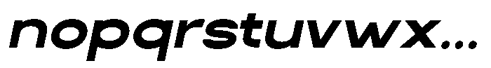 Rotorika Black Expanded Slanted Font LOWERCASE
