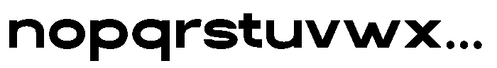 Rotorika Black Expanded Font LOWERCASE