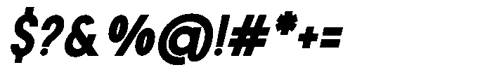 Rotorika Black Semi Condensed Slanted Font OTHER CHARS