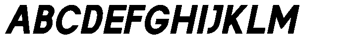 Rotorika Black Semi Condensed Slanted Font UPPERCASE