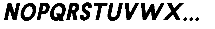 Rotorika Black Semi Condensed Slanted Font UPPERCASE