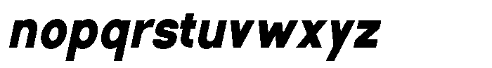 Rotorika Black Semi Condensed Slanted Font LOWERCASE