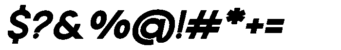 Rotorika Black Semi Expanded Slanted Font OTHER CHARS