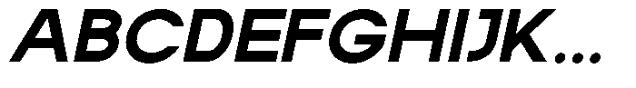 Rotorika Black Semi Expanded Slanted Font UPPERCASE