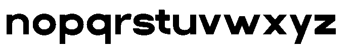 Rotorika Black Semi Expanded Font LOWERCASE