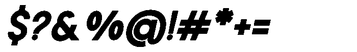 Rotorika Black Slanted Font OTHER CHARS