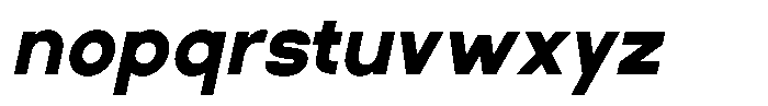 Rotorika Black Slanted Font LOWERCASE