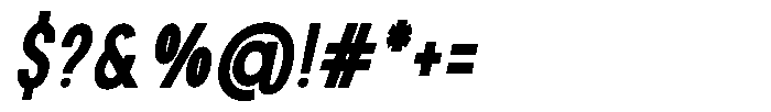 Rotorika Bold Condensed Slanted Font OTHER CHARS