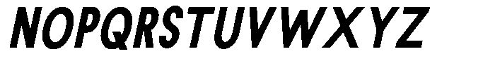 Rotorika Bold Condensed Slanted Font UPPERCASE