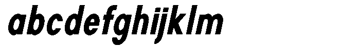 Rotorika Bold Condensed Slanted FONT