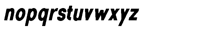 Rotorika Bold Condensed Slanted Font LOWERCASE