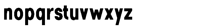 Rotorika Bold Condensed Font LOWERCASE