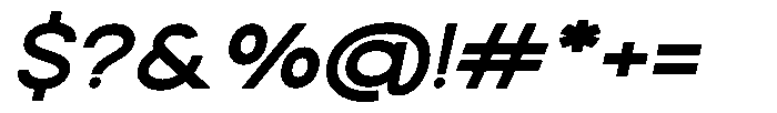 Rotorika Bold Expanded Slanted Font OTHER CHARS