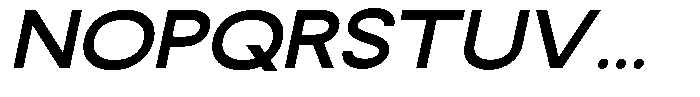 Rotorika Bold Expanded Slanted Font UPPERCASE