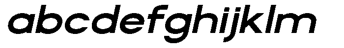 Rotorika Bold Expanded Slanted FONT