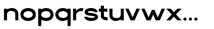 Rotorika Bold Expanded Font LOWERCASE