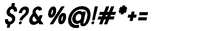 Rotorika Bold Semi Condensed Slanted Font OTHER CHARS