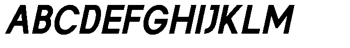 Rotorika Bold Semi Condensed Slanted Font UPPERCASE