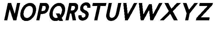Rotorika Bold Semi Condensed Slanted Font UPPERCASE