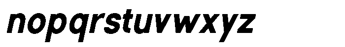 Rotorika Bold Semi Condensed Slanted Font LOWERCASE
