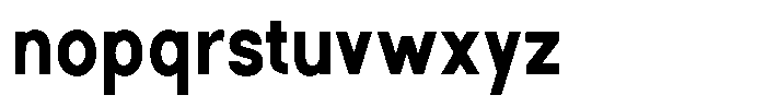 Rotorika Bold Semi Condensed Font LOWERCASE