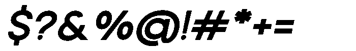 Rotorika Bold Semi Expanded Slanted Font OTHER CHARS
