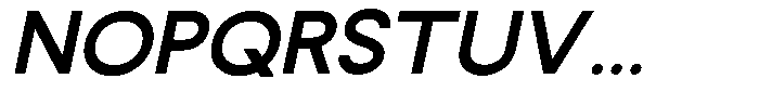 Rotorika Bold Semi Expanded Slanted Font UPPERCASE