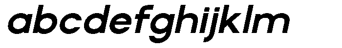 Rotorika Bold Semi Expanded Slanted FONT