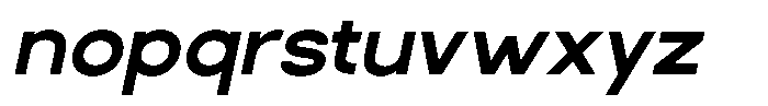 Rotorika Bold Semi Expanded Slanted Font LOWERCASE