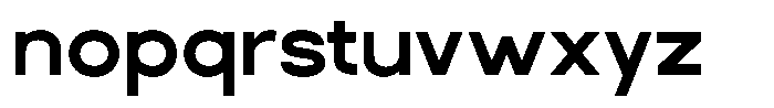 Rotorika Bold Semi Expanded Font LOWERCASE