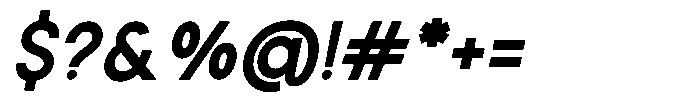 Rotorika Bold Slanted Font OTHER CHARS