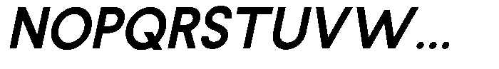 Rotorika Bold Slanted Font UPPERCASE