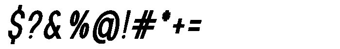 Rotorika Condensed Slanted Font OTHER CHARS