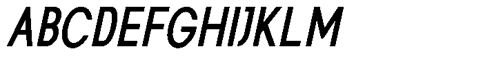 Rotorika Condensed Slanted Font UPPERCASE