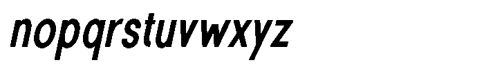 Rotorika Condensed Slanted Font LOWERCASE