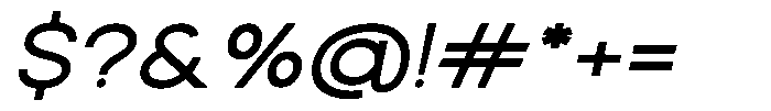 Rotorika Expanded Slanted Font OTHER CHARS