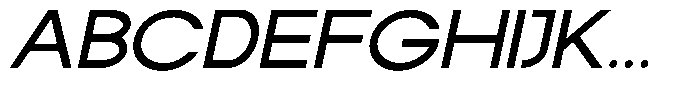 Rotorika Expanded Slanted Font UPPERCASE
