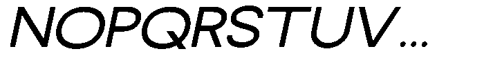 Rotorika Expanded Slanted Font UPPERCASE